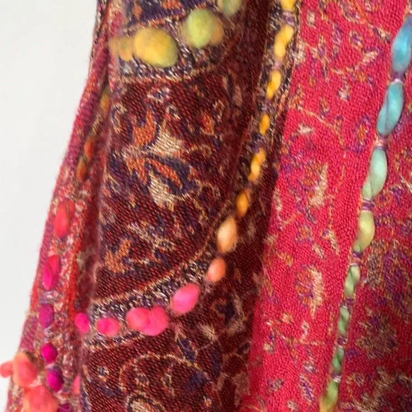 Soft Surroundings Multicolor Patterned Vest With Fringe - Picture 9 of 9